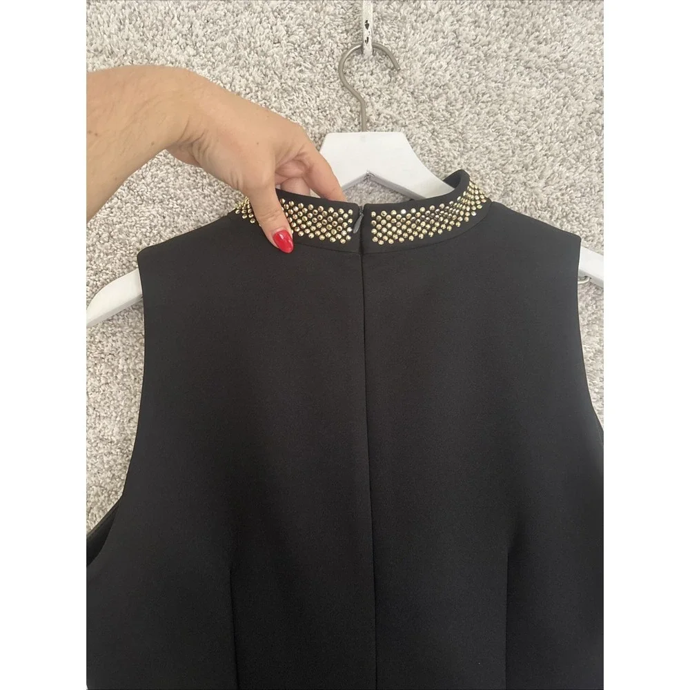CALVIN‎ KLEIN BLACK & GOLD DRESS SIZE 12 SLEEVELESS